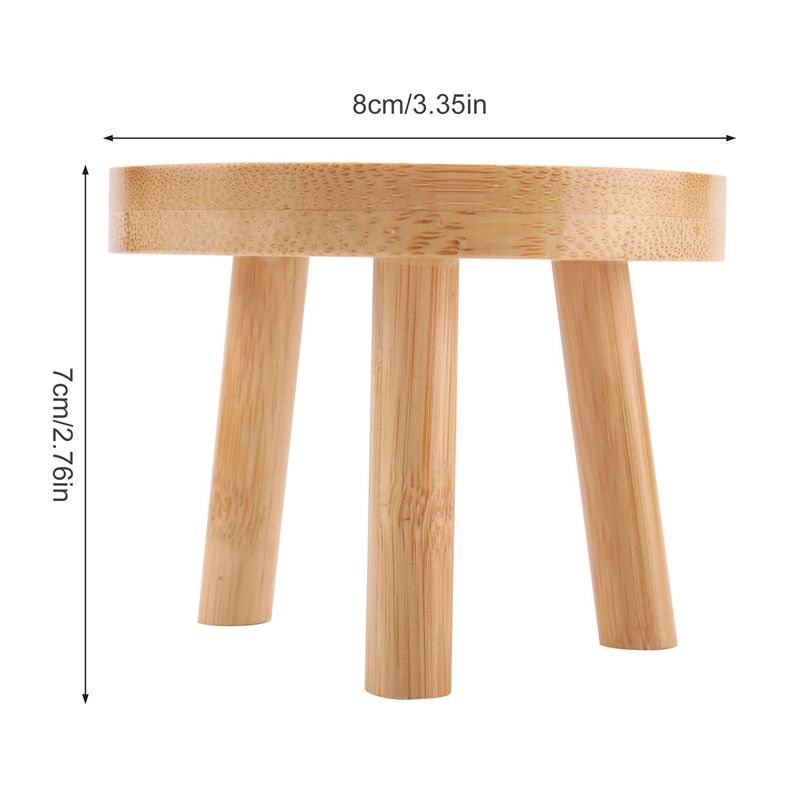ABWR-6X Wooden Plant Stand Flower Pot Base Holder Stool High Stool Balcony Succulent Round Flower Shelf For Indoor Outdoor
