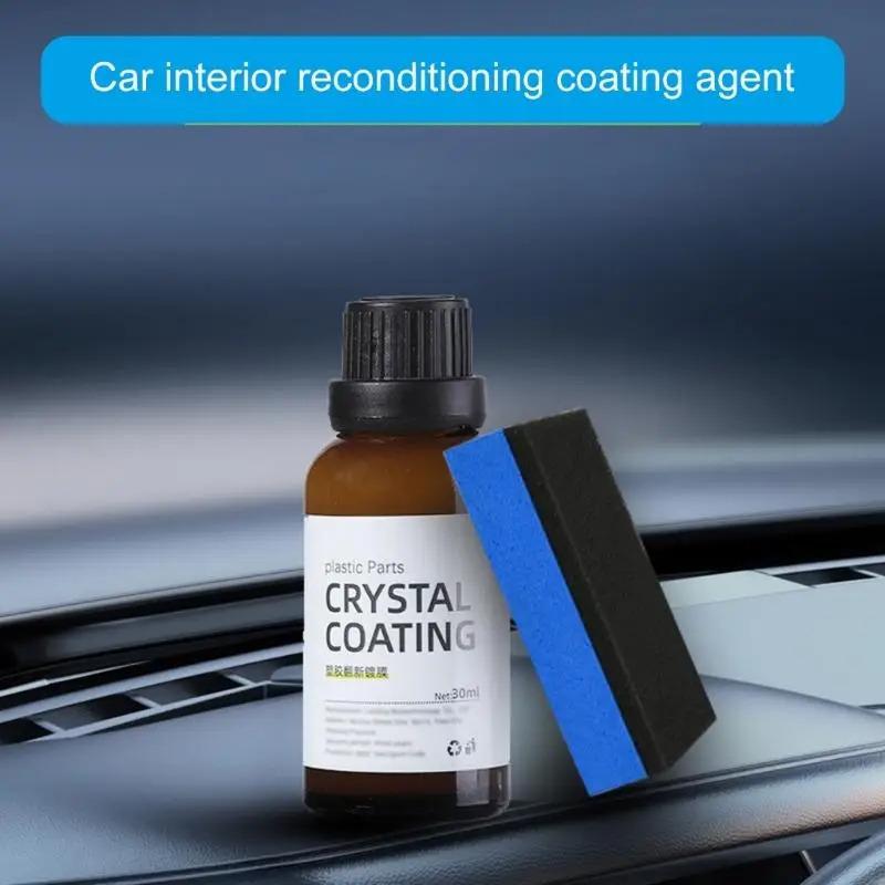 30ml Restaurador de Plástico para Carro Creme Revitalizador de Acabamentos Revestimento de Cristal para Plástico Polimento de Reparo de Arranhões