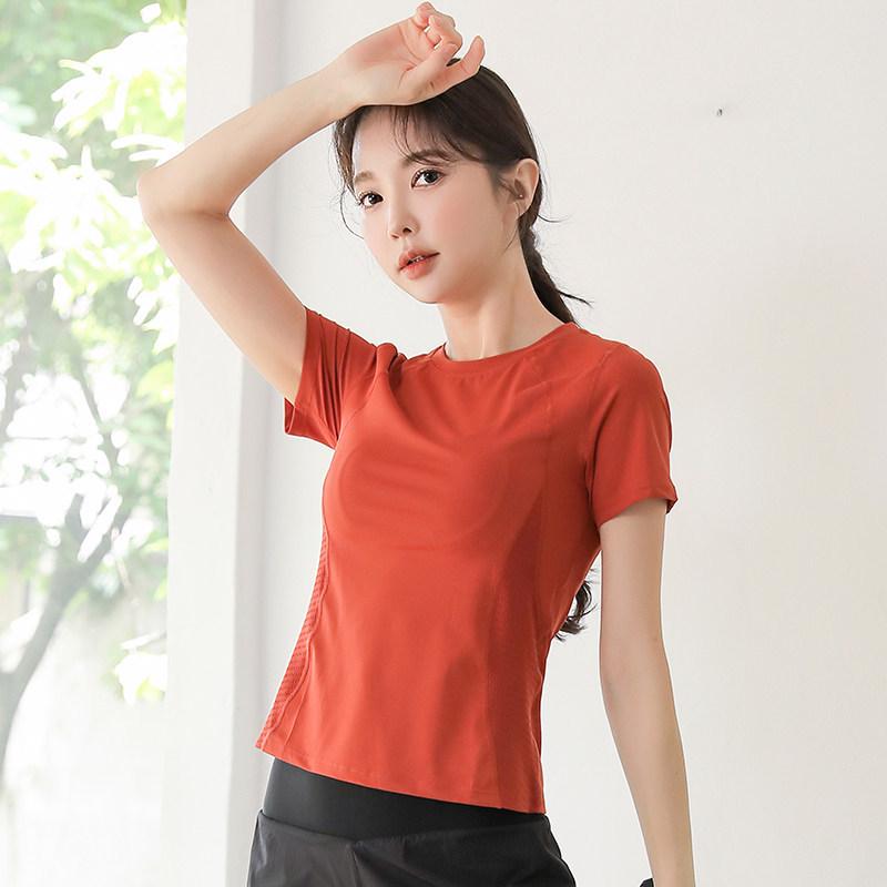 

2026 Women s Breathable Mesh Slim Fit Quick Dry Yoga & Running Tee M (95-105 lbs)
