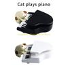 92MF Miniaturkatzen und Klavierfiguren Niedliche Harzkatzen Pianistenfiguren Set für Auto-Armaturenbretter und Home-Office Schreibtischdekorationen