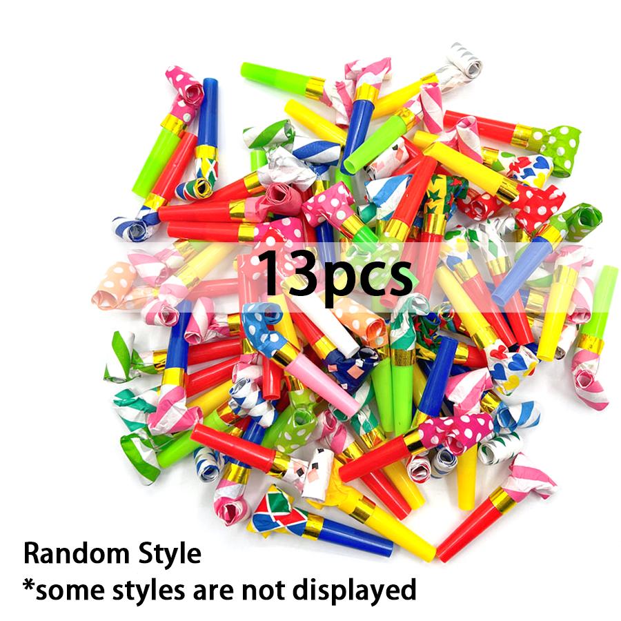 13/30/56/96pcs Retractable Party Blower Plastic Blow Horn Funny Long Tongue Noisemaker for Carnival Holiday Party Decor XJM