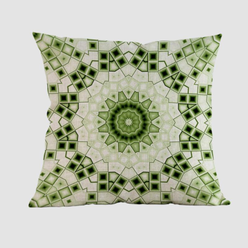 Thailand Decorative Cushion Cover Ethnic Buddism Meditation Floor Mat Bohemia Mandala Cotton Linen Throw Pillow Case Cojines