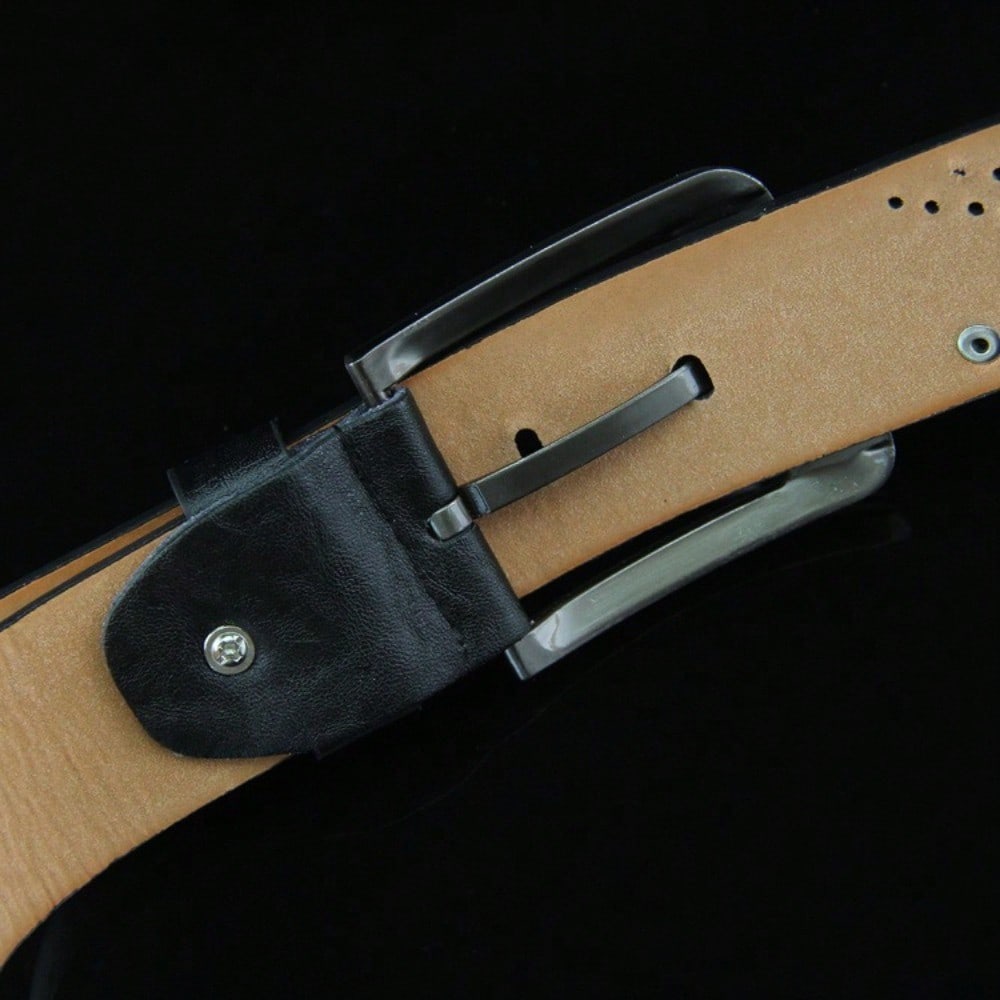 New Casual Men's Belt, Pin Buckle Belt, Retro Rivet Belt