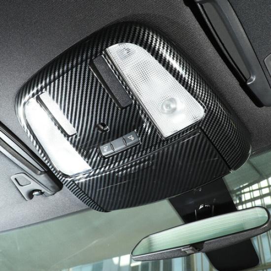 Carbon Fiber Roof Reading Light Lamp Trim Frame For Dodge Charger/Durango/300C