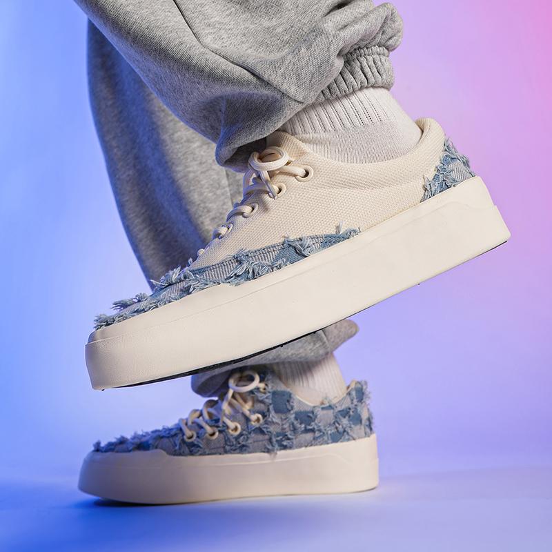 Fashion Couple Shoes High Quality Vulcanized Ragged Canvas Shoes Fashion New Product Retro Thick Sole Men's Shoe Sneakers Canvas Women