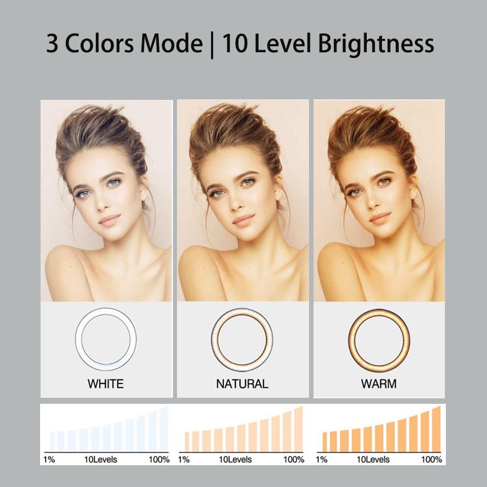 Lumină Inelară Selfie cu Stativ Lumină Inelară pentru Mobil Lampă Circulară Lumină pentru Filmare Video Studio Lumină Foto Ringh Rong