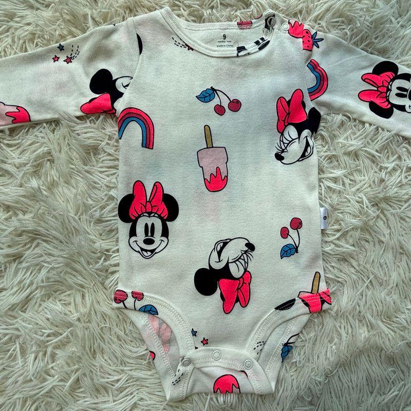 

Baby Pure Cotton Long-Sleeve Warm Base Layer Romper for Girls, Triangle Onesie for Spring and Autumn Newborns Minnie 66(8 to 5.5kg)