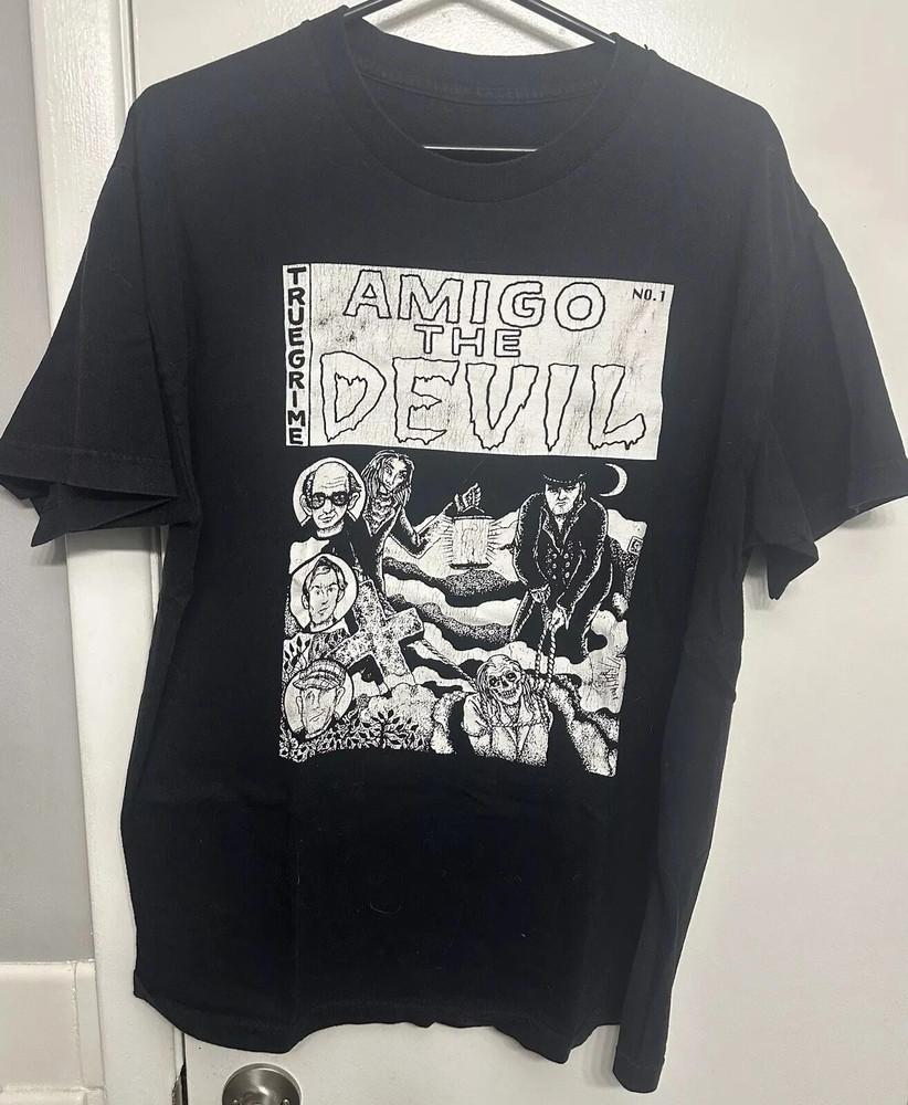 Amigo The Devil Black Full Size Black Cotton T-Shirt MD591 Unisex T-Shirt S