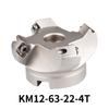 KM12 45degree Cutting Adapter 50/63/80/100mm Indexable Solid Carbide Insert SEKT1204 CNC Lathe Machine Face Milling Cutter Head