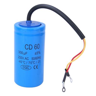 CD60 250V 300uf Condensateur de Démarrage Anti-Explosion Accessoire pour Appareils Ménagers Condensateur de Moteur Condensateur de Démarrage