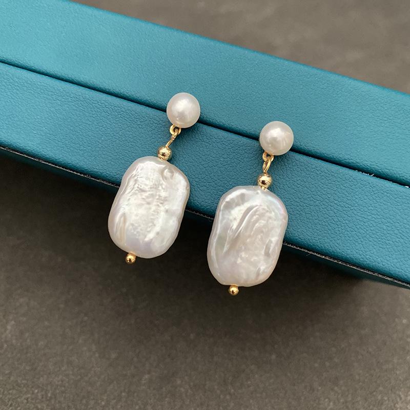 

Серьги в стиле ретро с пресноводными морщинками, модификаторы жемчуга Planoque 925 Tremella, элегантные серьги