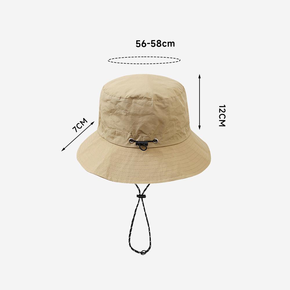 New Quick-dry Foldable Drawstring Waterproof Women Bucket Hats Men Cap Sunscreen Panama Sunhat Hiking Fishing Hat Fisherman Caps
