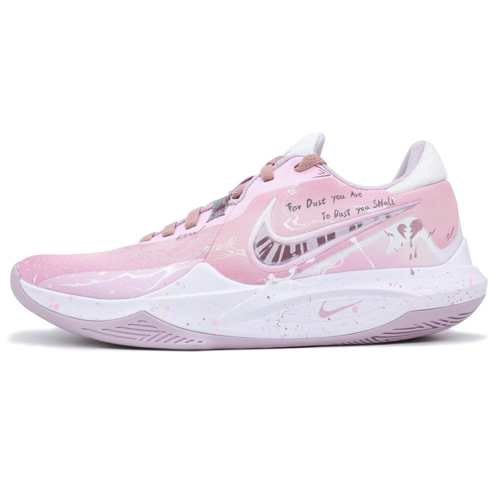 Nike Precision 6 The Pain Of Love Cushioning Slip Resistant Coverage Low top Basketball Shoes Unisex Pink DD9535-100(Team758-)