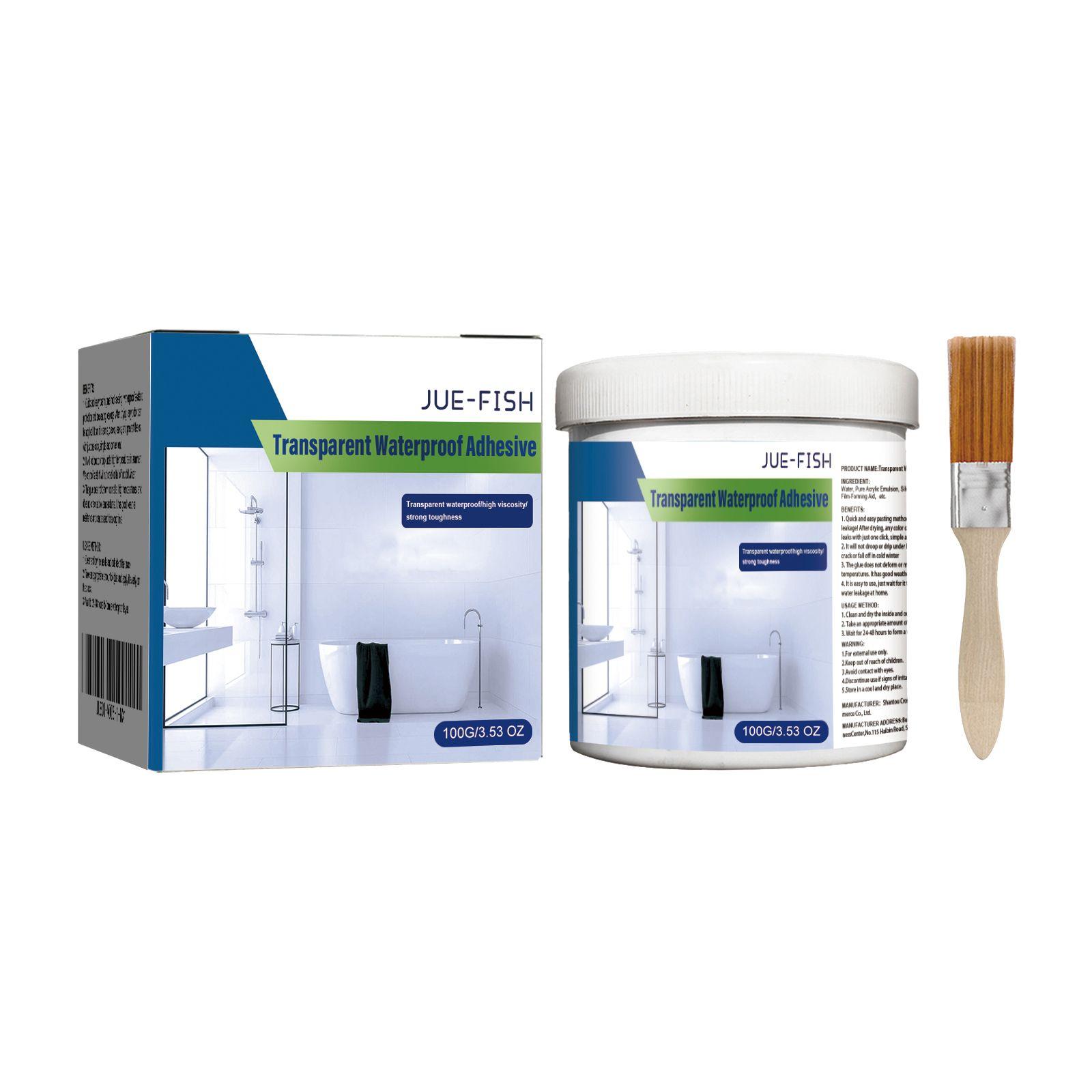 

Jue-Fish transparent waterproofing adhesive coating bathroom balcony without smashing brick roof leakage prevention adhesive