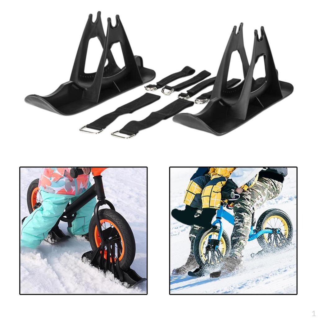 2 w 1 Sanki Narciarskie Sanie Rowerowe Narty Saniki Bez Pedałów Rowery Treningowe Uchwyt Zimowe Śnieżne Sanki dla