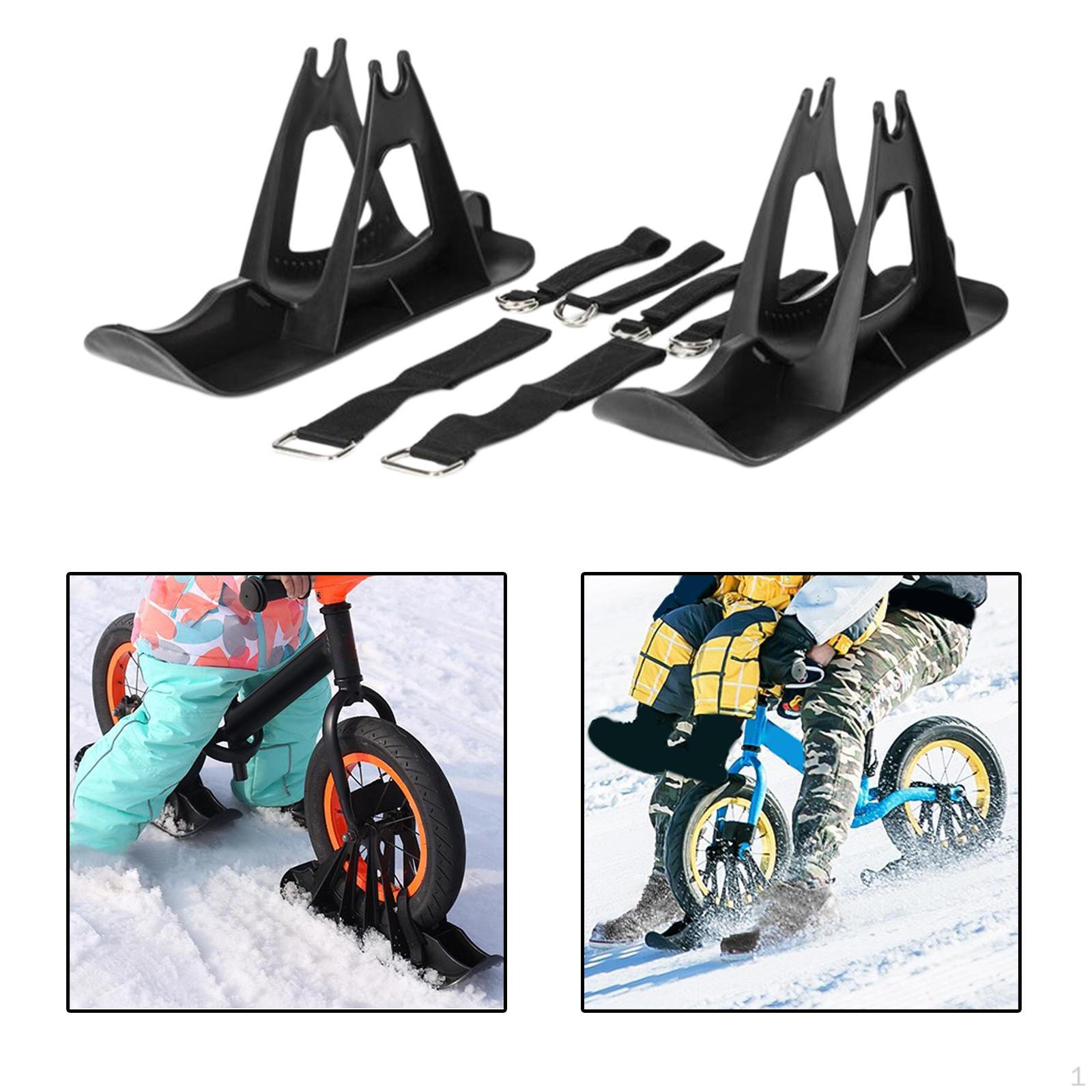 

2 в 1 Санки Лижні Сани Велосипед Лижний Сани Без Педалей Тренувальні Велосипеди Тримач Зимові Снігові Сани для чорний