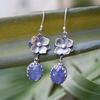 Creative Sapphire Flower Earrings: Elegant, Versatile Women's Jewelry
