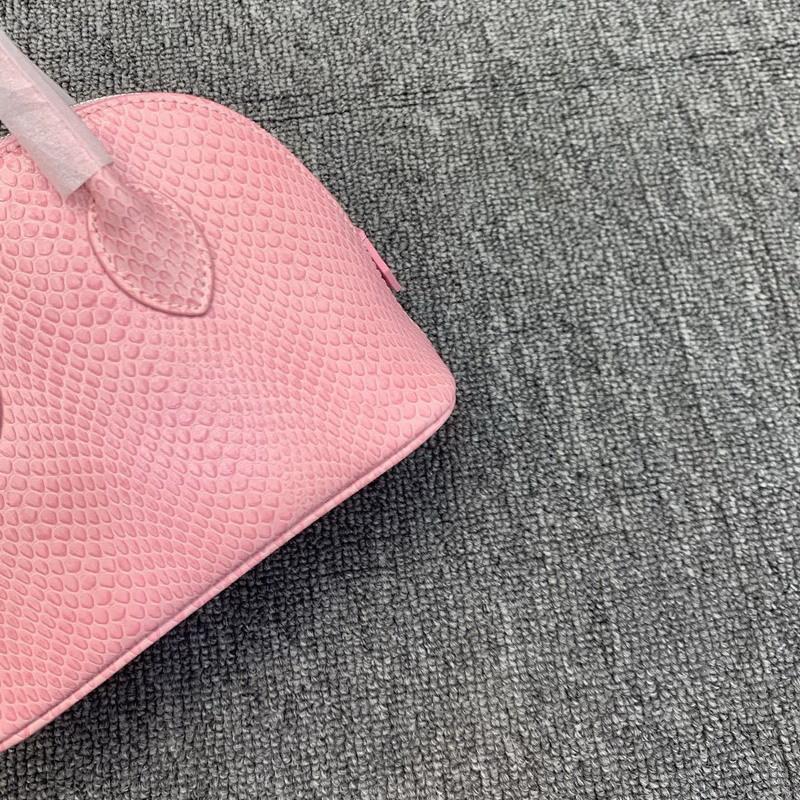 Genuine Leather Women's Bag, Snake Pattern Leather 18 Mini Small Bag, Shell Bag, Single-shoulder Hand-held Crossbody Bag