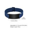 Personalized Elastic Fabric Nylon Bracelets for Men Women,Carving Name Sentence Friend Stainless Steel Wristband,Jewelry Gifts