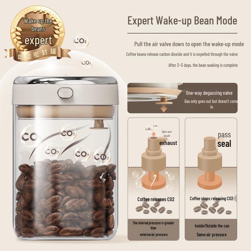 Coffee Bean Vacuum Seal Storage Container