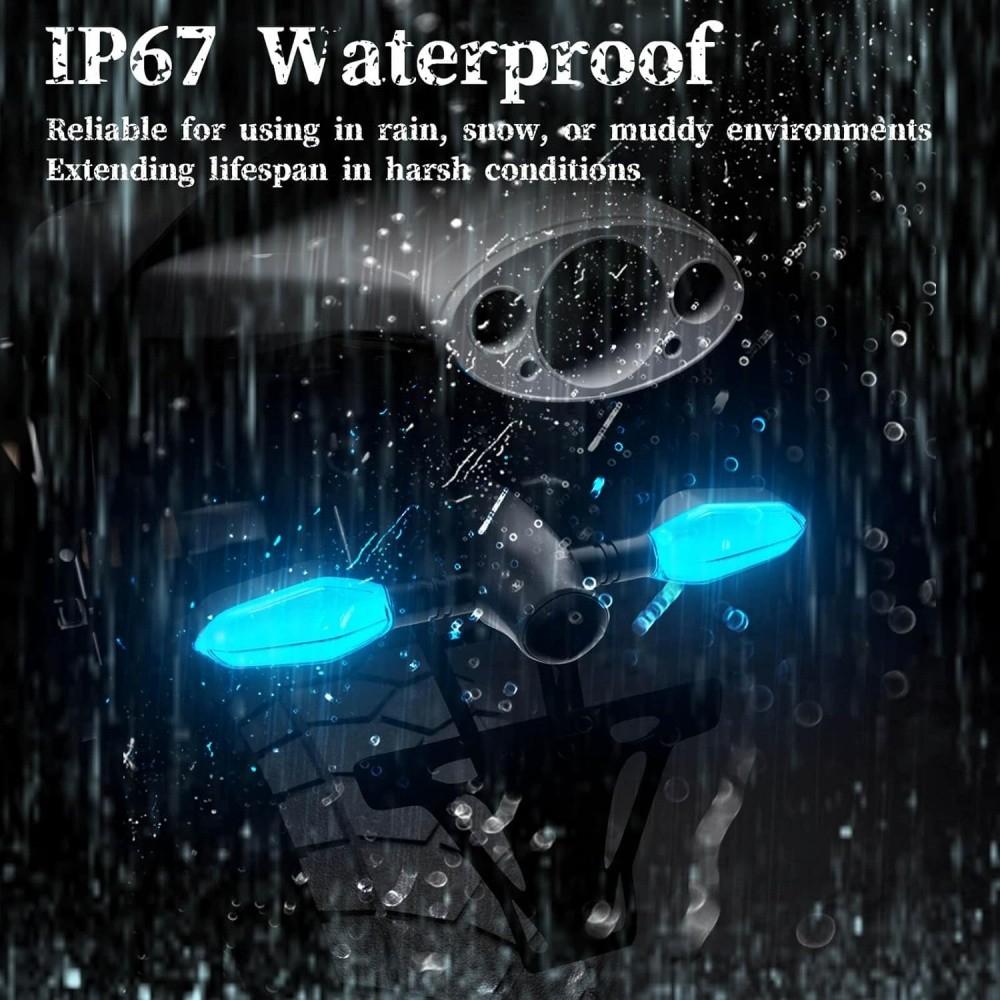 Sequential Flowing Motorcycle LED Turn Signal Blinker Running Light Indicators