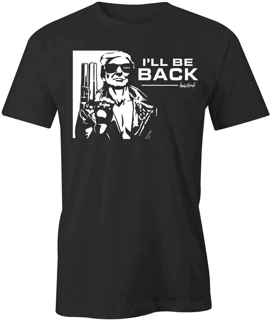 I LL BE BACK TRUMP TERMINATOR TShirt Tee Short-Sleeved Cotton CLOTHING S1BSA614 XXXXL