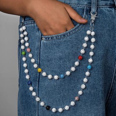 1pc Fashion Street Hip Hop Men's Pant Chain, Waist Chain For Women, Handmade Chain For Men & Women, Suitable For Festivals, Parties