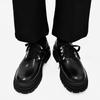 Fashion Casual Thick Soled Men's Leather Shoes Fashion Party Style Outdoor Trendy Streets Daily Derby Black Shoes Thick Soled Popular