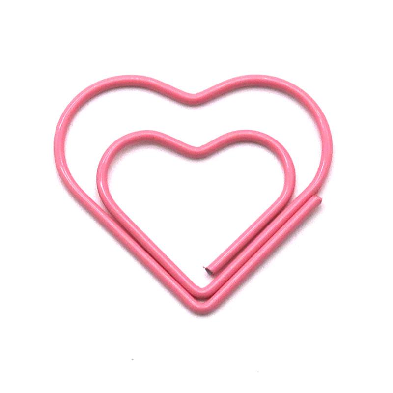 Colorful Heart-Shaped Paper Clips and Brooches - Cute and Creative Office Bookmarks with Irregular Cartoon Designs