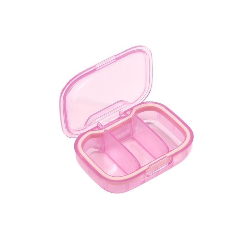 3-Compartment Small Pill Box Container Portable Travel Pill Organizer for Pocket Purse Medicine Vitamin Holder Dispenser