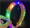 P-35 LED Light up Headband Flash Glowing Hair Band Laser Hair Hoop Tiara Luminous Headbands Nightclub Party Festival Costume