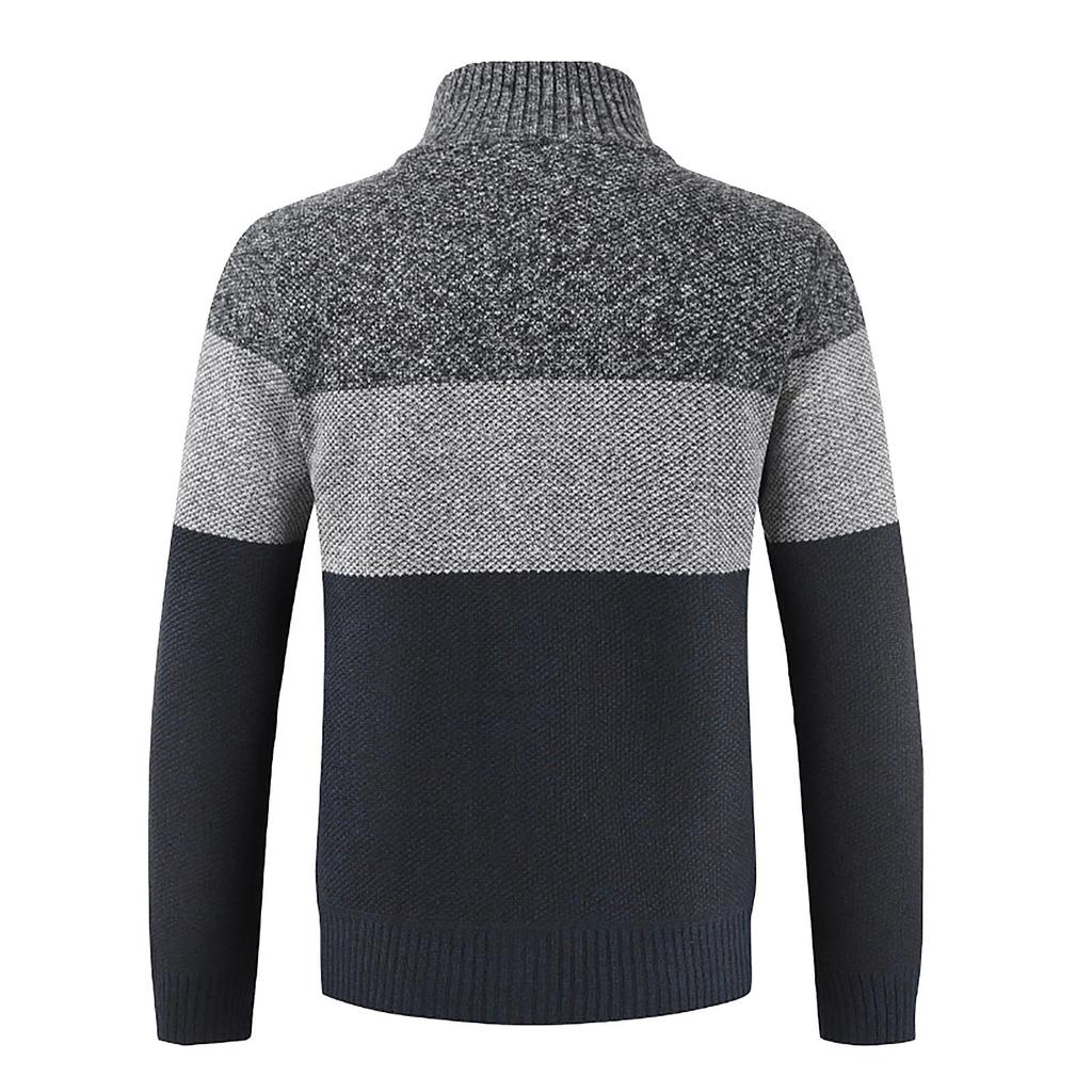 And Winter Men's Fashion Loose Cardigan Warm Lapel Hooded Jacket Sweater