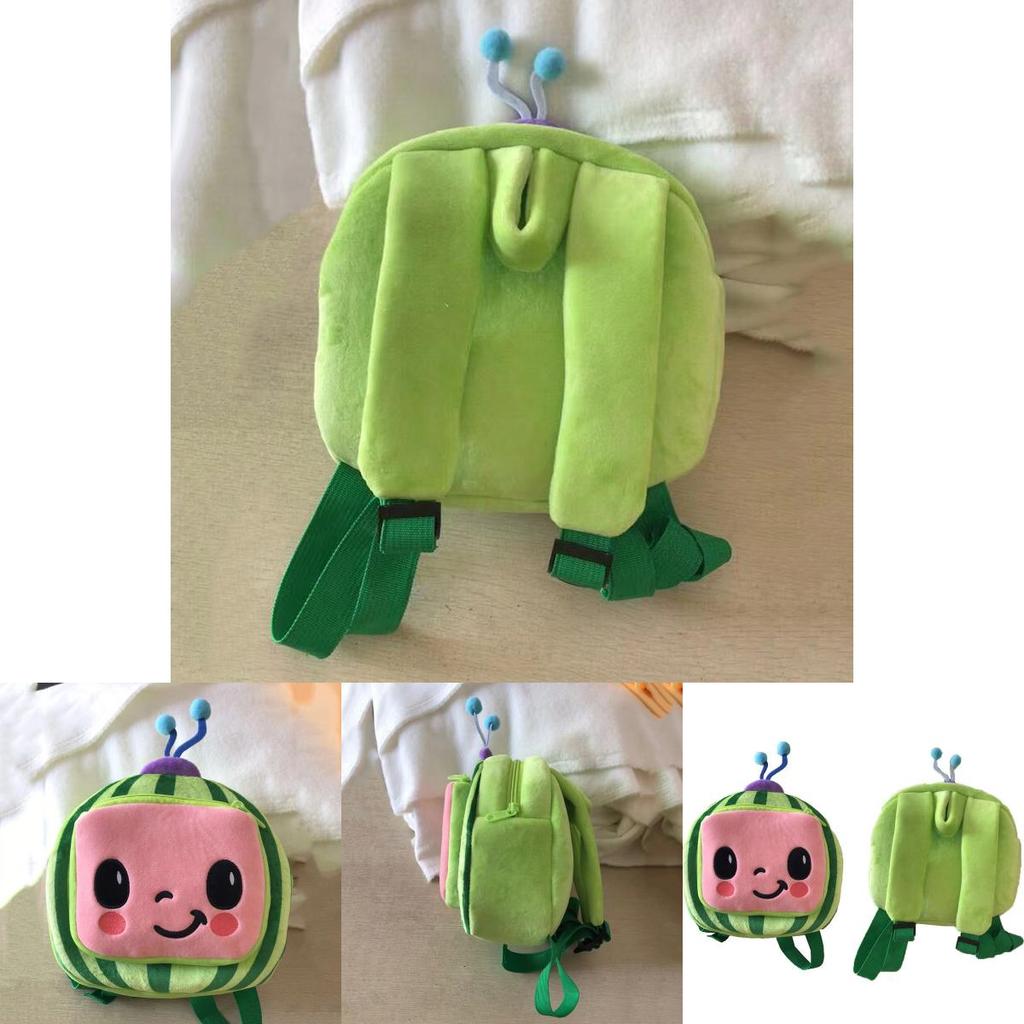 Adorable Cocomelon Plush Backpack For Kids Featuring Soft Material And Cute Design