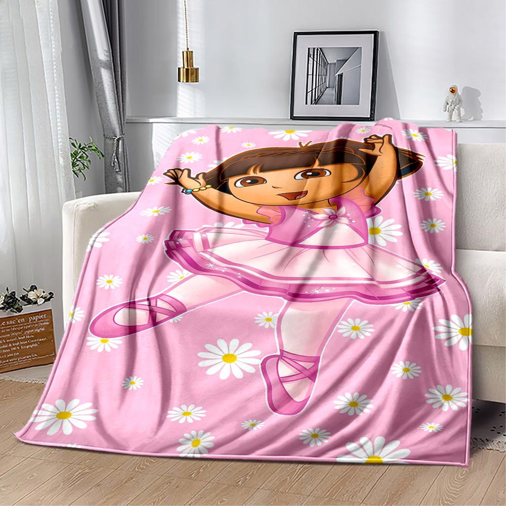 Dora Explorer Blanket Comfortable Suitable for Office Chair Seaside Bed for All Seasons Modern Suitable for Gifting Relatives and Friends