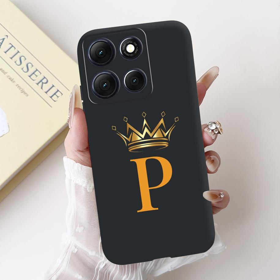 For Motorola Moto G86 Power Case Cute Lucky Letters Crown Flower Soft Silicone Back Cover For Moto G56 G86 5G G86Power Protector