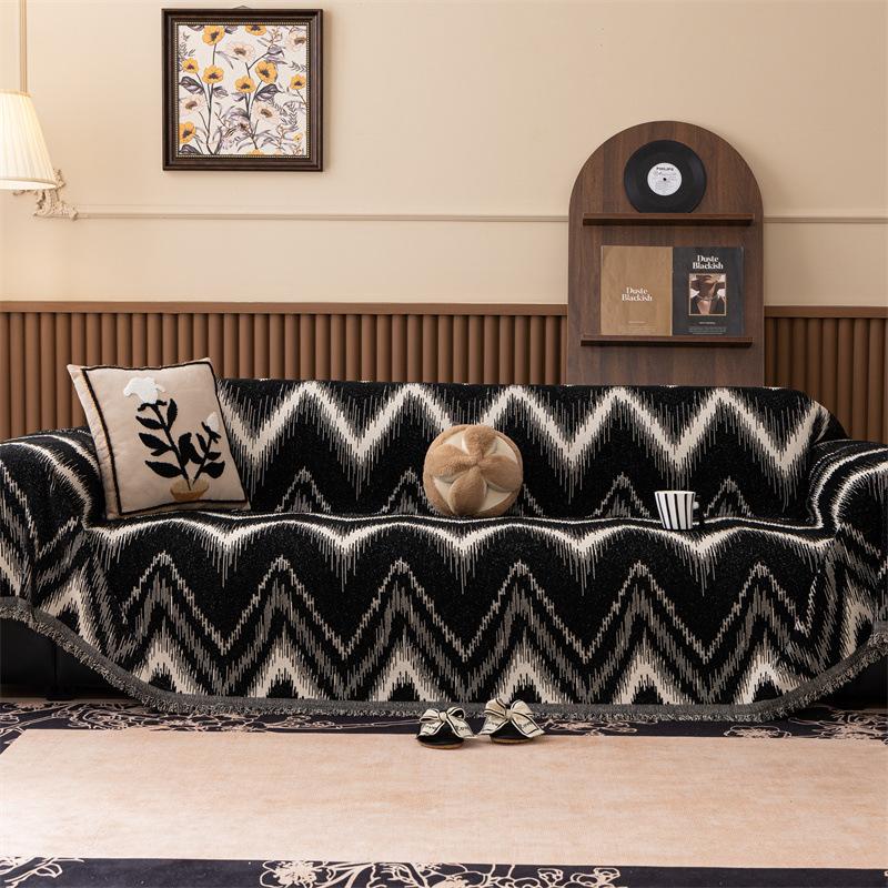 Simple wind sofa cover sofa cushion silver line chenille four-season universal sofa towel non-slip sofa cover 45 45 pillow cover 2329₽