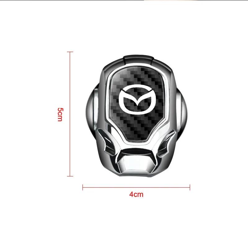 Insignia de Coche Cubierta Protectora de Arranque con un Solo Clic Pegatina Decorativa para Botón de Arranque/Parada Para Mazda 2 3 5 7 CX5 CX7 CX9 MX5 CX30 Skyactiv