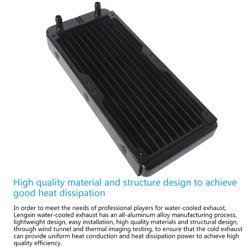 Water Cooling Computer Radiator 10 Pipe Aluminum Heat Exchanger Liquid Cooling Heat Sink for CPU PC Water Cool System