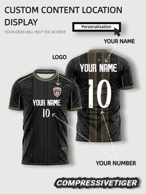 Maillot Personnalisé Coupe du Monde 2026 Brésil Noir Or