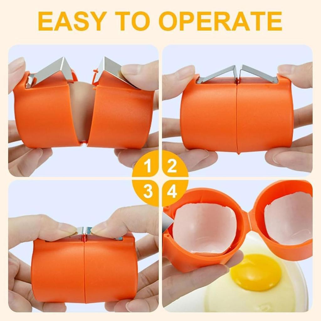 New Egg Shell Opener Portable Egg Shell Opener Tools Handheld Eggs Breaker Multifunctional Egg Cutter Egg Cracker and Separator