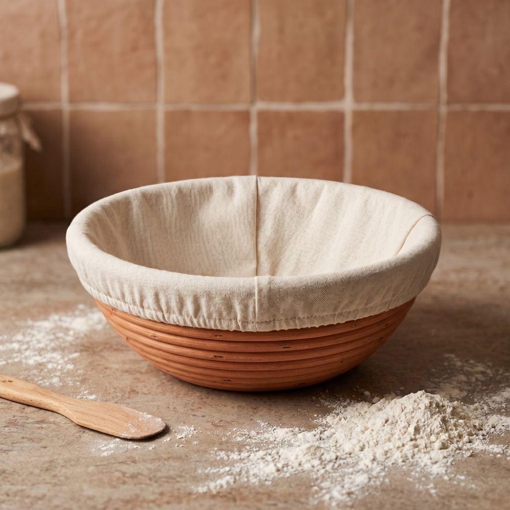 Round & Oval Bread Proofing Basket Decorative Cloth Liner Dough Rising Rattan Basket Creative Durable Sourdough Proofing Baske
