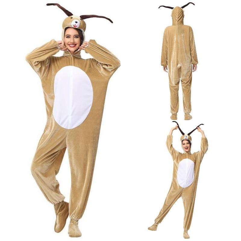 Halloween Cartoon Goat Costume Jumpsuit Holiday Party Stage Performance Costume