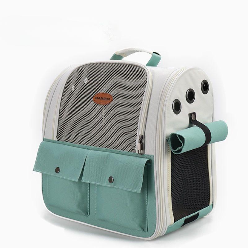 Pet Supplies Out Puppy Backpack Expandable Pet Bag Large Capacity Breathable Foldable Dog Bag Portable Cat Backpack