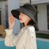Women's Summer Outdoor Sun Protection Hat Wide Brim UV Shield Bucket Hat for Beach Cycling Hiking Lightweight Breathable