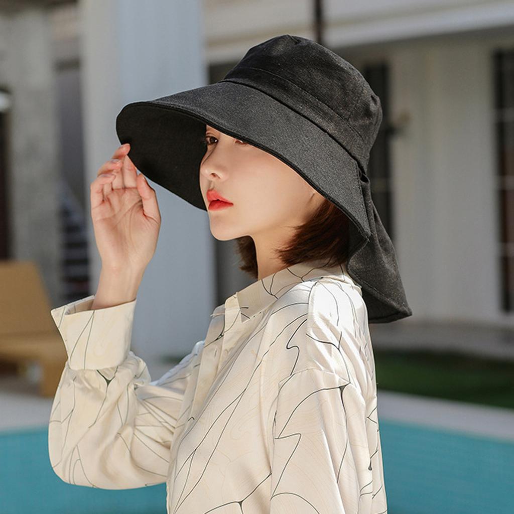 Women's Summer Outdoor Sun Protection Hat Wide Brim UV Shield Bucket Hat for Beach Cycling Hiking Lightweight Breathable