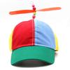 Children'S Bamboo Dragonfly Baseball Cap Children'S Outdoor Propeller Shade Cap Children'S Color Matching Windmill Hat