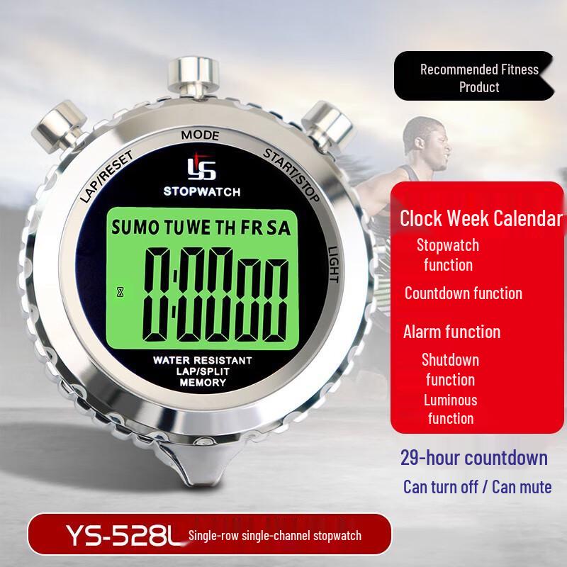 YS Elektronischer Leuchtender Sport-Stoppuhr-Timer