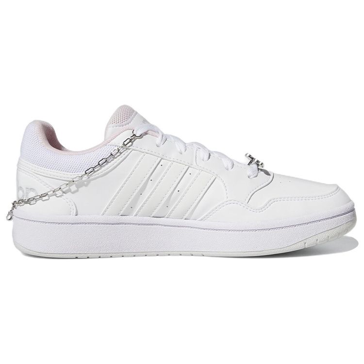 Adidas Neo Hoops 3.0 Magic Ring Leather Durable Lightweight Low-Top Skate Shoes Women Sneakers White HP5279