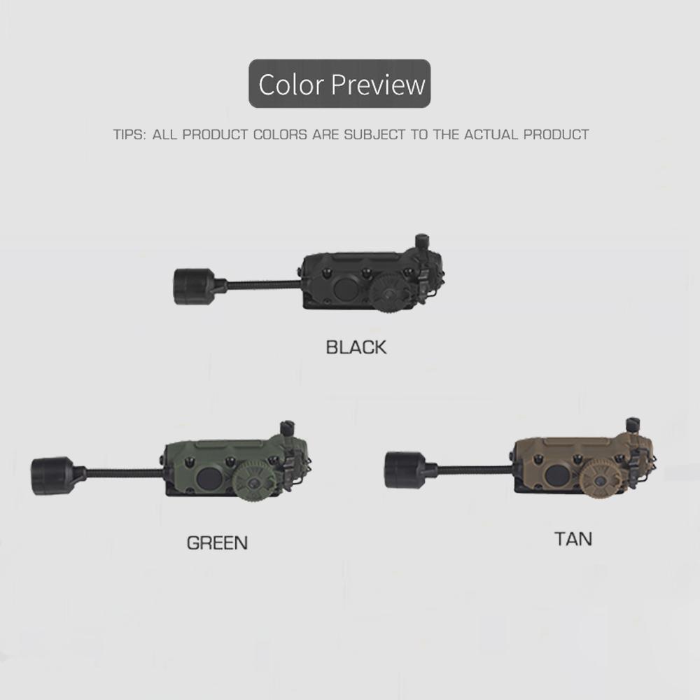 Tactical Sidewinder Helmet Light Red/Green/Blue/White/IR 4 Mode for Outdoor Militar Hunting Cycling Fishing Night LED Flashlight