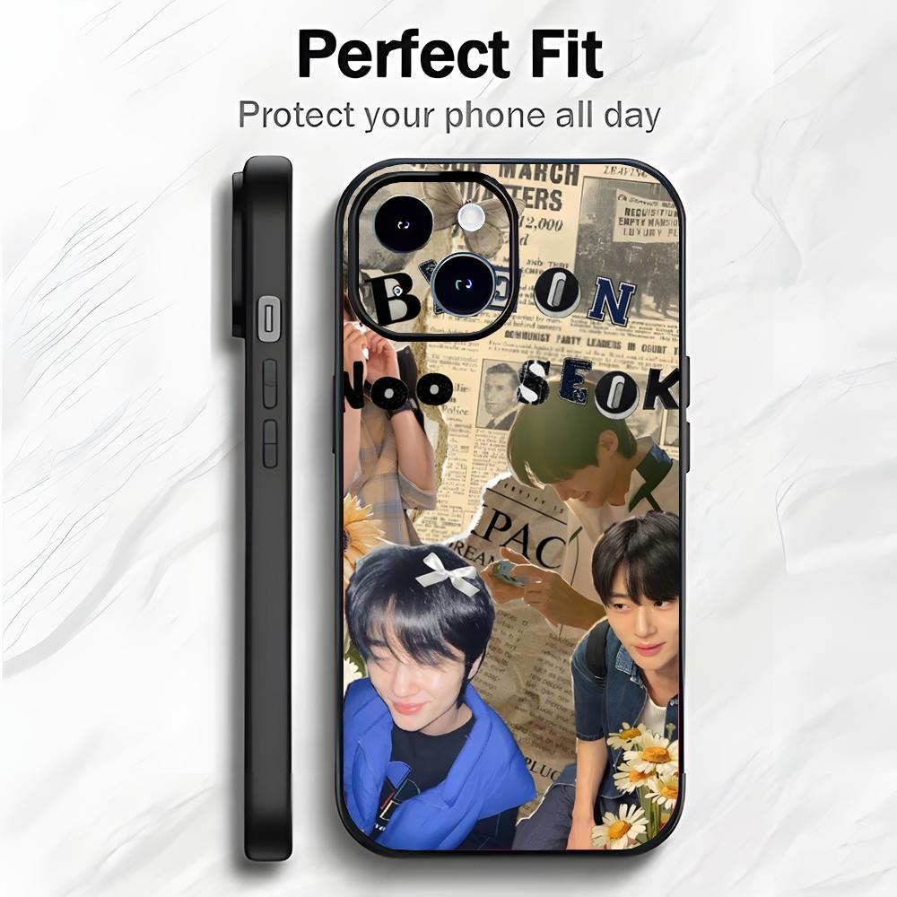 Bellissimo Attore Coreano B-Byeon Woo-seok Custodia per Telefono Custodia per Telefono Imballaggio Morbido Leggera Per iPhone17 16 15 14 13ProMax